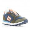 Zapatillas deporte MustangKids verdes, azules y naranjas de cordones
