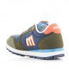 Zapatillas deporte MustangKids verdes, azules y naranjas de cordones