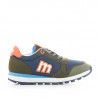 Zapatillas deporte MustangKids verdes, azules y naranjas de cordones