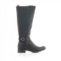 Botas tacón You Too negras con hebilla decorativa en el tobillo - Querol online