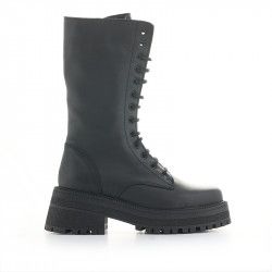 Botas tacón Redlove stopes negras de piel - Querol online