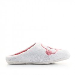 Sabatilles casa Vul·ladi grises i roses amb missatge i dibuix - Querol online