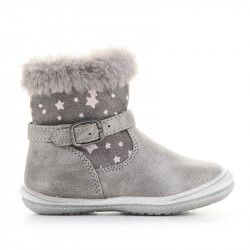 Botines CRECENDO grises con estrellas y pelo en la caña - Querol online