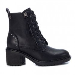Botins de taló Xti negres amb cremallera lateral i sola dentada - Querol online