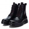 Botins plans Xti negres a cordons amb detalls vermells