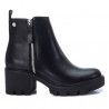 Botines plataforma Xti negros con cremallera lateral plateada