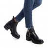 Botines plataforma Xti negros con cremallera lateral plateada