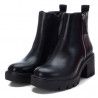 Botines plataforma Xti negros con cremallera lateral plateada