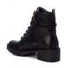 Botines tacón Xti negros con cordones largos y cremallera dorada