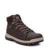 Botines Xti marrones con detalles crema
