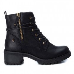 Botins de taló Refresh negres amb cremallera color cobri - Querol online