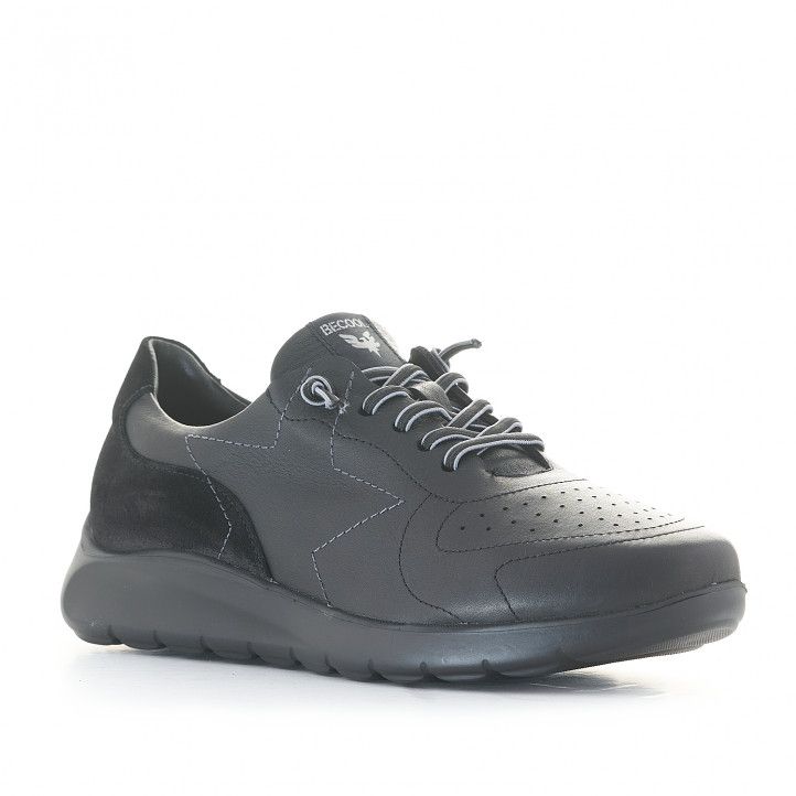 Zapatos sport Be Cool negro con detalle de estrella - Querol online