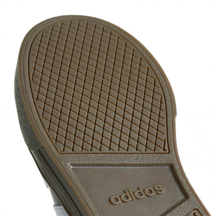 Sabatilles esportives Adidas negres amb bandes blanques sola de goma marró - Querol online