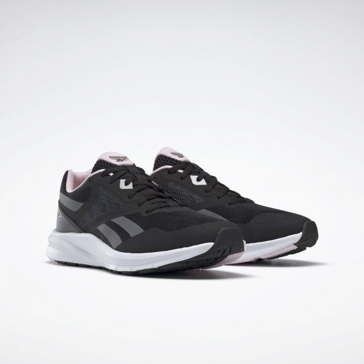 Zapatillas deportivas Reebok negras con detalles en gris y rosa runner 4.0 - Querol online