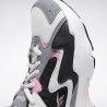 Sabatilles esportives Reebok gris amb negre i detalls en rosa royal turbo
