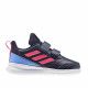 Zapatillas deporte Adidas azul marino con rayas rosas  y velcros - Querol online