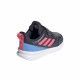 Zapatillas deporte Adidas azul marino con rayas rosas  y velcros - Querol online