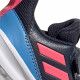 Zapatillas deporte Adidas azul marino con rayas rosas  y velcros - Querol online
