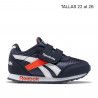 Sabatilles esportives Reebok blau marí amb detalls en blanc i taronga royal