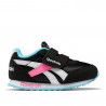Sabatilles esport Reebok negres amb detalls en rosa blau i blanc royal