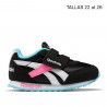 Zapatillas deporte Reebok negras con detalles en rosa azul y blanco royal