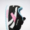 Zapatillas deporte Reebok negras con detalles en rosa azul y blanco royal