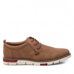 Zapatos vestir Xti marrones con cordones y detalle rojo en la suela - Querol online