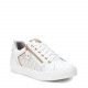 Zapatillas deportivas Xti blancas con detalles dorados, cremallera lateral y orificios - Querol online
