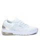 Zapatillas deportivas Refresh blancas de cordones con orificios y detalle plateado - Querol online