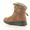 Botins plans MY SOFT marrons amb pèl interior, cremalleta lateral i tires