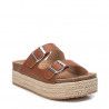 Sandàlies plataformes Xti marrons obertes amb doble sivella