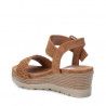 Sandàlies falca Xti marrons amb tira trenada i sivella