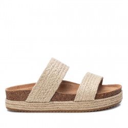 Sandalias plataformas Xti de rafia abiertas con doble tira - Querol online