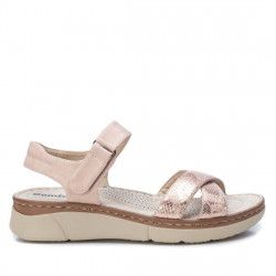 Sandàlies plataformes Xti roses amb tanca de velcro i sola de pell - Querol online
