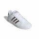 Zapatillas deportivas Adidas grand court k blancas con detalles en rosa metalizado EF0101 - Querol online