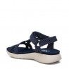 Sandalias cuña Xti azul marino con topos y tiras