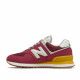 Zapatillas deportivas New Balance 574 burdeos y amarilla - Querol online