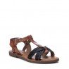 Sandalias planas Refresh con doble tira negra trenzada