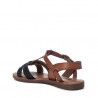 Sandalias planas Refresh con doble tira negra trenzada