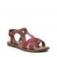 Sandalias planas Refresh con doble tira roja trenzada - Querol online