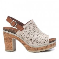 Sandalias tacón Refresh con pala color hielo y tira trasera - Querol online