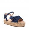 sandàlies Xti amb llaç blau agafada al turmell