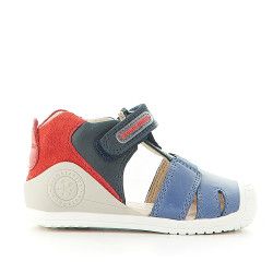 Sandàlies abotinades Biomecanics amb combinació de blau i vermell - Querol online