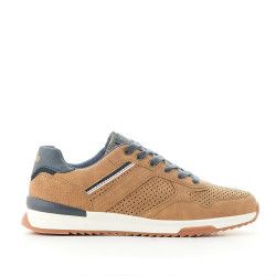 Sabates sport Lois marrons amb cordons blaus fosc - Querol online