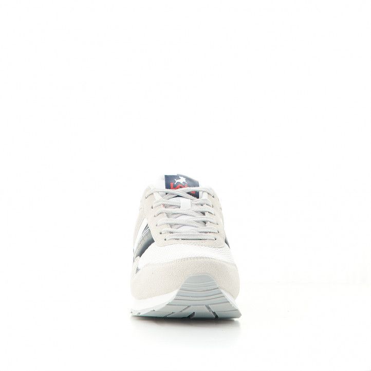Zapatos sport Lois  blancas combinadas con detalles azules - Querol online