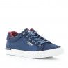 Zapatillas lona Lois azules con interior rojo
