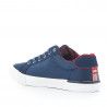 Zapatillas lona Lois azules con interior rojo