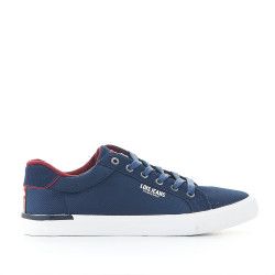 Zapatillas lona Lois azules con interior rojo - Querol online