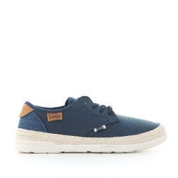 Zapatillas lona Lois azules tipos alpargata - Querol online