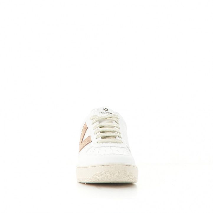 Zapatillas deportivas Victoria blancas con logo en gris - Querol online